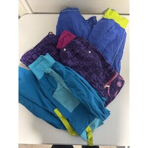 VTG Zumba Wide Leg Cargo Pants Women XS Bright Scarlet Tassel Dance Yoga Y2K Lot